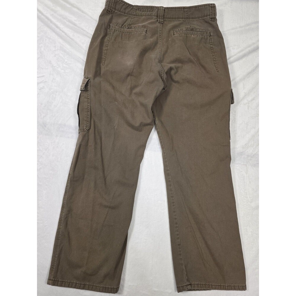 Wrangler Men's Brown Relaxed Fit Cotton Twill Cargo Pants Straight Leg - Picture 12 of 13
